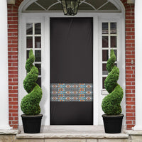 African Ndebele Traditional Attire Door Cover Black Ndebele Stripe