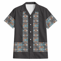 African Ndebele Traditional Attire Hawaiian Shirt Black Ndebele Stripe