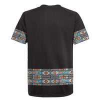 African Ndebele Traditional Attire Rugby Jersey Black Ndebele Stripe
