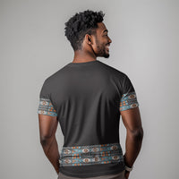 African Ndebele Traditional Attire T shirt Black Ndebele Stripe
