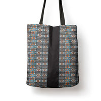 African Ndebele Traditional Attire Tote Bag Black Ndebele Stripe
