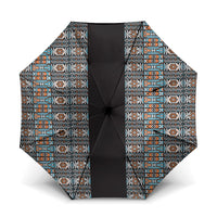 African Ndebele Traditional Attire Umbrella Black Ndebele Stripe