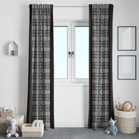 African Ndebele Traditional Attire Window Curtain Black Ndebele Stripe