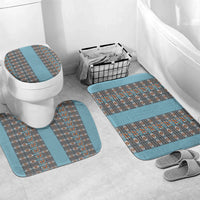 African Ndebele Traditional Attire Bathroom Set Blue Ndebele Stripe