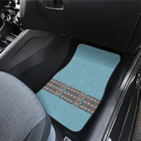 African Ndebele Traditional Attire Car Mats Blue Ndebele Stripe