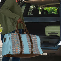 African Ndebele Traditional Attire Travel Bag Blue Ndebele Stripe