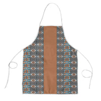 African Ndebele Traditional Attire Apron Brown Ndebele Stripe