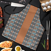 African Ndebele Traditional Attire Apron Brown Ndebele Stripe