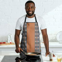 African Ndebele Traditional Attire Apron Brown Ndebele Stripe