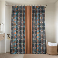 African Ndebele Traditional Attire Bathroom Set Brown Ndebele Stripe