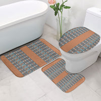 African Ndebele Traditional Attire Bathroom Set Brown Ndebele Stripe