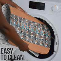 African Ndebele Traditional Attire Bathroom Set Brown Ndebele Stripe