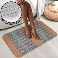 African Ndebele Traditional Attire Bathroom Set Brown Ndebele Stripe