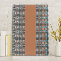 African Ndebele Traditional Attire Canvas Wall Art Brown Ndebele Stripe