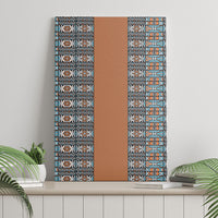African Ndebele Traditional Attire Canvas Wall Art Brown Ndebele Stripe