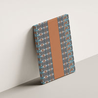 African Ndebele Traditional Attire Canvas Wall Art Brown Ndebele Stripe