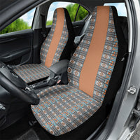 African Ndebele Traditional Attire Car Seat Cover Brown Ndebele Stripe