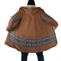 African Ndebele Traditional Attire Cloak Brown Ndebele Stripe