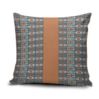 African Ndebele Traditional Attire Pillow Cover Brown Ndebele Stripe