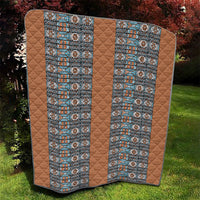 African Ndebele Traditional Attire Quilt Brown Ndebele Stripe