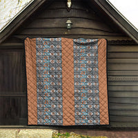 African Ndebele Traditional Attire Quilt Brown Ndebele Stripe