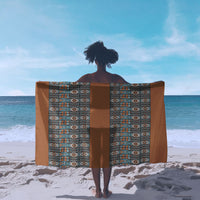 African Ndebele Traditional Attire Sarong Brown Ndebele Stripe