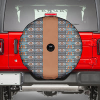 African Ndebele Traditional Attire Spare Tire Cover Brown Ndebele Stripe