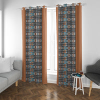 African Ndebele Traditional Attire Window Curtain Brown Ndebele Stripe
