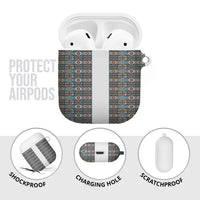 African Ndebele Traditional Attire AirPods Case White Ndebele Stripe