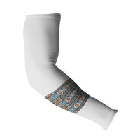 African Ndebele Traditional Attire Arm Sleeves White Ndebele Stripe