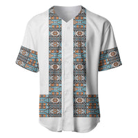 African Ndebele Traditional Attire Baseball Jersey White Ndebele Stripe
