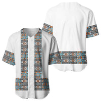 African Ndebele Traditional Attire Baseball Jersey White Ndebele Stripe