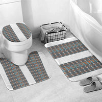 African Ndebele Traditional Attire Bathroom Set White Ndebele Stripe