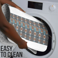 African Ndebele Traditional Attire Bathroom Set White Ndebele Stripe