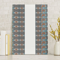 African Ndebele Traditional Attire Canvas Wall Art White Ndebele Stripe