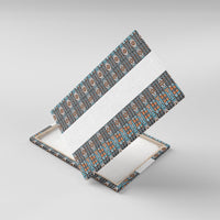 African Ndebele Traditional Attire Canvas Wall Art White Ndebele Stripe