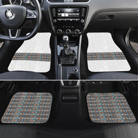 African Ndebele Traditional Attire Car Mats White Ndebele Stripe