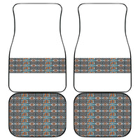 African Ndebele Traditional Attire Car Mats White Ndebele Stripe