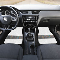 African Ndebele Traditional Attire Car Mats White Ndebele Stripe