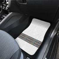 African Ndebele Traditional Attire Car Mats White Ndebele Stripe