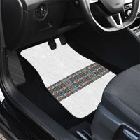 African Ndebele Traditional Attire Car Mats White Ndebele Stripe