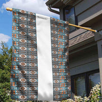 African Ndebele Traditional Attire Garden Flag White Ndebele Stripe