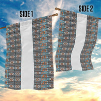 African Ndebele Traditional Attire Garden Flag White Ndebele Stripe