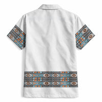African Ndebele Traditional Attire Hawaiian Shirt White Ndebele Stripe