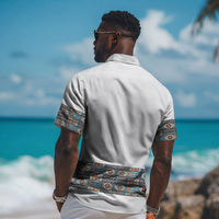 African Ndebele Traditional Attire Hawaiian Shirt White Ndebele Stripe