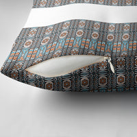 African Ndebele Traditional Attire Pillow Cover White Ndebele Stripe
