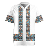 African Ndebele Traditional Attire Rugby Jersey White Ndebele Stripe