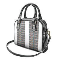 African Ndebele Traditional Attire Shoulder Handbag White Ndebele Stripe