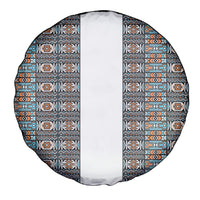 African Ndebele Traditional Attire Spare Tire Cover White Ndebele Stripe