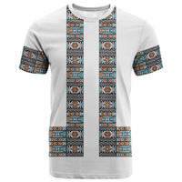African Ndebele Traditional Attire T shirt White Ndebele Stripe
